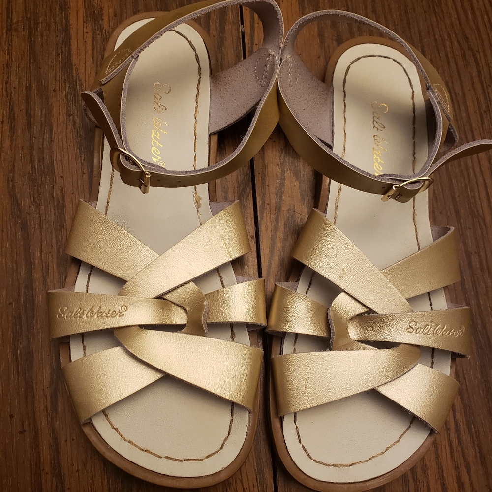 Saltwater Gold Sandals Womens Size 8